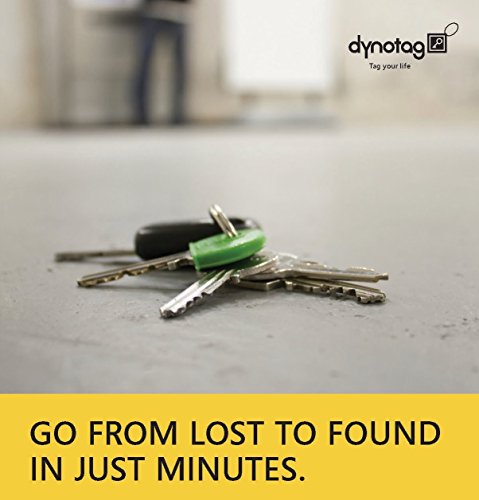 Dynotag Web Enabled Smart Mini Fashion ID Tags, with DynoIQ & Lifetime Recovery Service. 3 Identical Tags for Gear (Memories)
