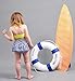 Jastore® Baby Girls Big Bowknot Stripe 2 Pieces Swimwear Swimsuits Beach Wear (2T, Yellow)