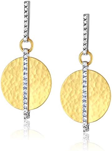 GURHAN Women's Lush Diamond Collection Gold Small Flake and Diamond Pave Drop Post Earring, One Size