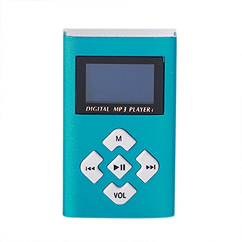 MChoice USB Mini MP3 Player LCD Screen Support 8GB Micro SD TF Card (Blue)