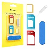 SIM Card Adapter, Helect 5-in-1 Nano & Micro SIM