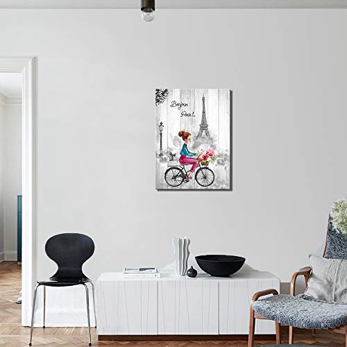 Paris Canvas Wall Art Black and White Wall Art for Bedroom Bathroom