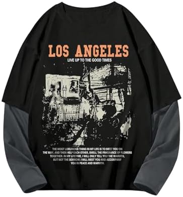 MLAFE Goth Long Sleeve Top Y2K Thorn Cross Print T-shirt Large