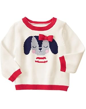 Baby Girl's Puppy Pullover Sweater