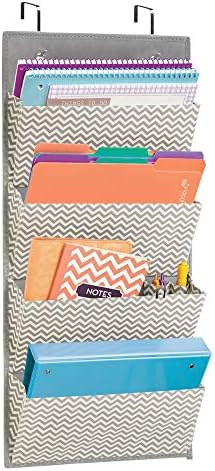 Mdesign Etagere Murale Avec Motif En Zigzags Lot De 2 Grand Rangement Suspendu En Polypropylene Respirant Etagere Suspendue A Placer Sur La Porte Ou Fixer Au Mur Taupe Amazon Fr