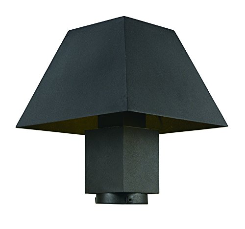 Maxim 53510BK Pavilion LED Outdoor Post Mount, Black Finish, Glass, PCB LED Bulb , 100W Max., Damp Safety Rating, Standard Dimmable, Shade Material, Rated Lumens