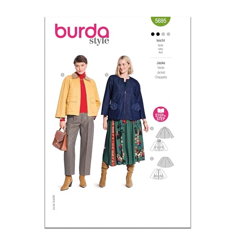 Burda Style X05695BURDA Easy to Make Misses' Jackets Sewing Pattern Packet, Des…