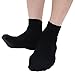 AYAOQIANG Moisturizing Gel Heel Socks for Dry Hard Cracked Skin,Comfy Recovery Socks Day Night Care-2 Pair（Man-6.5-11,Black and Grey）
