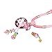 TJ Beauty Aromatherapy Essential Oil Difusser Jewelry Painted Glass Beads Bracelet Oil Pendant Cork Cover (Pink)