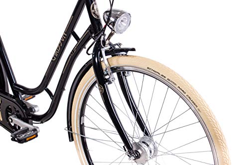 CHRISSON 28 Zoll Retro Citybike Damen - N Lady 7G schwarz - Damen-City-Fahrrad mit Shimano Nexus 7 Gang Nabenschaltung… – Bild 7