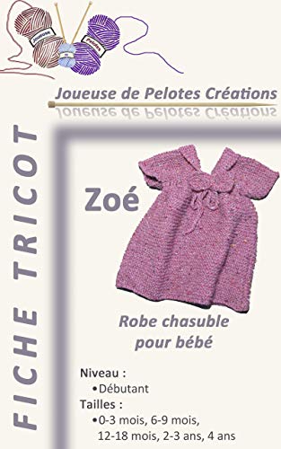 Zoé: Fiche Tricot (Les Fiches Tricot de Joueuse de Pelotes t. 5) (French Edition)