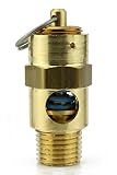New 1/4" ASME Brass Safety relief Valve 135 PSI American made Compressed air pop off valve