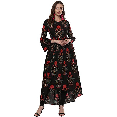 Indian Virasat Kurtis Ethnic Women Kurta Kurti Tunic Multicolouredl Print Top Dress New Casual Wear