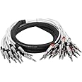 Seismic Audio - SAST-12-24-7 - 12 Channel 1/4" TRS Insert Snake Cable to 24 1/4" TS - 7 Feet