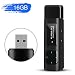AGPTEK 16GB Clip MP3 Player with USB Flash Drive, Metal Lossless Music Player Supports FM Radio Recording, Black primary