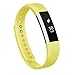 AK for Fitbit Alta Bands, Replacement Bands for Fitbit Alta/Alta HR with Metal Clasp（Yellow,Small）