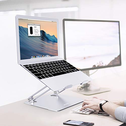AWAVO Laptop Stand, Ergonomic Aluminum Computer Stand for Desk, Adjustable Laptop Riser with