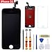for Black iPhone 5S 4.0 inch Screen Replacement Retian LCD Touch Screen Digitizer Fram Assembly Full Set with Tempered Glass Screen Protector + Tools + Instructions by Brinonac