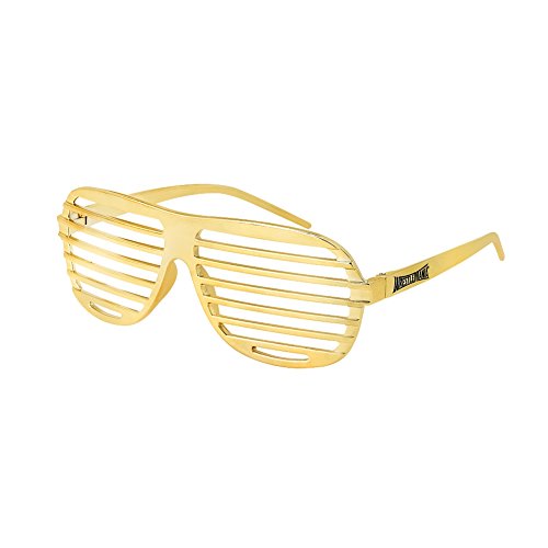 Sasha Banks WWE Wrestlemania Costume Shutter Shades Glasses,Gold,One Size Fits Most