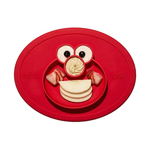 ezpz Sesame Street Elmo Mat (Red) 100 Silicone Suction Plate with