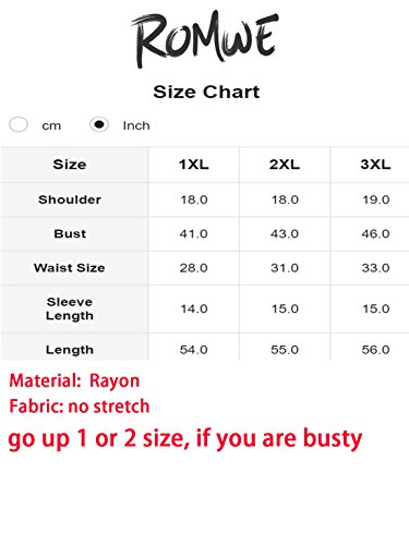 Romwe Women s Plus Size Floral Print Buttons Short Sleeve Split Flowy 
