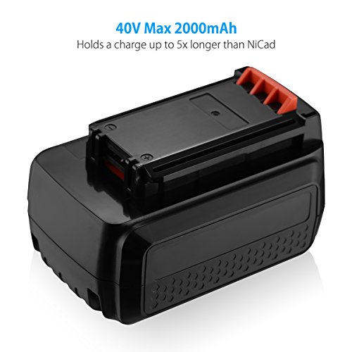 Powerextra 40 Volt MAX 2.0Ah Replacement Battery for Black&Decker LBX2040 40V Lithium Ion Battery