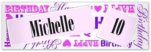 Personalised Femail Birthday Banner Celebration Party Gift by Personalised Gifts Shop