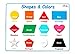 21Juniors Educational Silicone Kids Placemats - Portable Set of 3 : Alphabet, Numbers, Shapes & Colors - Non Slip and Washable with 2 Heat Sensitive Silicone Spoons for Baby