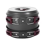 KingCamp Camping Cookware Mess Kit, Backpacking Cooking Set, Outdoor Cook Gear for Family Hiking Picnic Lightweight Cookware Sets