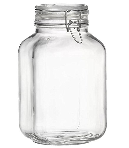 Bormioli Rocco B076QKF5G4 Rocco Fido Clear Jar, 33-3/4-Ounce, 3 Liter