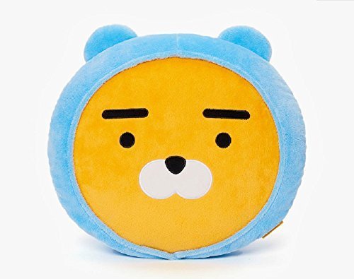 Kakao Friends Ryan Hooded Face Cushion, Plush Soft Toy - 12" x 14"