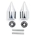 Krator Chrome Spiked Bar Ends Weights Sliders For Honda CBR 600 900 929 954 1000 RR Chrome Spike Bar Ends Hand Grip Handlebar End Caps