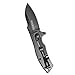 Kershaw Spline Folding Knife (3450BW); 8Cr13MoV Stainless Steel, Blackwash Finish, SpeedSafe Assisted Open, Reversible Deep Carry Clip, Frame Lock; 4.4 oz., 2.9 in. Blade, 6.8 in. Overall Length