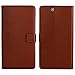 Sony Xperia Z Ultra XL39h Case, iCoverCase Genuine Leather [Card Slot] Wallet Cover Flip Phone Shell [Magnetic Closure] Kickstand Case for Sony Xperia Z Ultra XL39h C6802 C6806 C6833 (Brown)