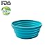 Ecoart Silicone Expandable Collapsible Bowl for Travel Camping Hiking, Blue (1 Pack)
