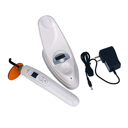 BoNew Dental LED Cure Light with Light Meter White Wireless Lamp 1800MW US Stock - Thumbnail 4