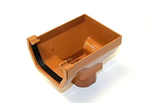 Marshall Tufflex RWSO2CB (Clay) Stop End Outlet for 114mm Squareline Gutter System
