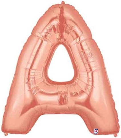 40" Megaloon Rose Gold Letter "A" Shape Mylar Foil Balloon