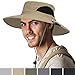 SUN CUBE Wide Brim Sun Hat Men Women, Mens Fishing Hats Sun UV Protection, Womens Hiking Bucket Hat, Outdoor Summer Safari Beach Boonie, Camping Unisex UPF 50+ Tan