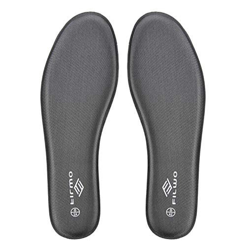 FILWO Memory Foam Insoles Men Comfy Soles Replacement, Walking Boot Insoles Inserts Sports Running Shoes Trainers Sneakers Working Shoes, Comfort Insoles Women Cushion Soles 1Pair (Grey, US10=EU44)
