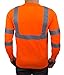 NY Hi-Viz Workwear L9091 Class 3 High Vis Reflective Long Sleeve ANSI Safety Shirt (Large, Orange)