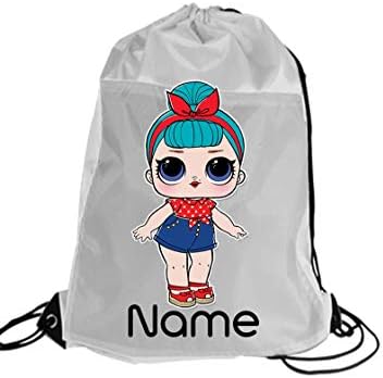 Girls LOL Doll Personalised Gym Bag School/Nursery/Gym/Dancing/Swimming/Sleepover (design23)
