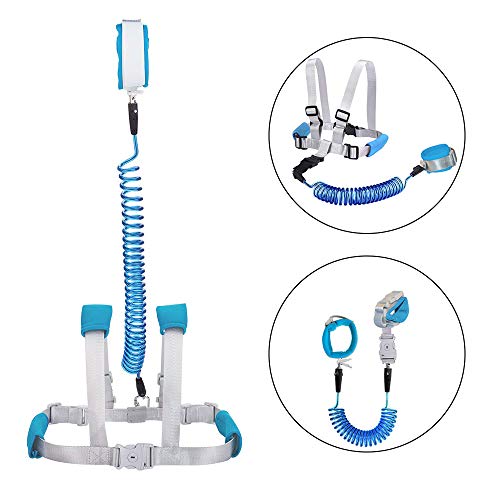 OFUN Toddler Walking Harness Leash with Key, Anti Lost Wrist Link for Toddler, Baby Safety Harness for Walking, 2 in 1 Toddler Safety Leash 2.5M - Thumbnail 7