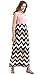 Demetory Women`S Bohemian Sleeveless Backless Wave Striped Maxi Dress (Medium, #1062_Black)