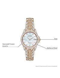 Citizen EW1228-53D - Reloj ecológico para mujer con detalles de cristal