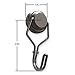 SwivelMag Heavy Duty Scratch Proof Magnetic Hooks - Strong Swivel Hook Magnets - Best for Refrigerator, Coat Hanger, Kitchen & BBQ Grill Tools, RV, Cruise Ship, Tools, Whiteboard, Locker, Steel Shelf