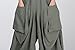 Mordenmiss Women's Casual Harem Pants with Big Pockets L Green
