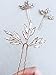 Aegenacess Set of 3 Wedding Hair Pins Rhinestones Crystal Leaf Bridal Hair Pin Clips Combs for Brides and Bridesmaids Women Girls (Rose Gold Clear)
