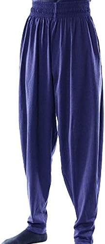 BAGGY GYM WORKOUT PANTS-SOLID NAVY BLUE