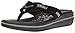 Skechers Women's Upgrades Marina Bay Flip Flop,Black/White,7 M US